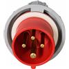 ECOVA Ampere 16 Ampere, CONFEZIONE 1 *** Spina industriale ecova trifase rossa ip67 3p+t resistente e sicura