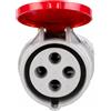 ECOVA Ampere 32 Ampere, CONFEZIONE 1 *** Ecova presa industriale mobile cee trifase rossa 380v 3p+t ip44 6h