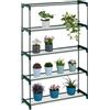 Relaxdays Scaffale Porta Piante a 5 Ripiani, Portapiante in Vaso, Fiori e Erbe, Mobile in Acciaio, 139x91x28,5 cm, Verde