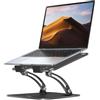 NULAXY Supporto per Laptop Regolabile, Rialzo per Laptop Pieghevole in Alluminio con Ventilazione di Calore, Supporto per Computer Portatile ergonomico Compatibile con Laptop Tutto da 10-17 - Argento