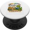 Summer Reading Tees! Unearth a Story Summer Library Reading 2026 Dinosaur Prize PopSockets PopGrip Adesivo