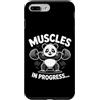 Funny Panda Weightlifting Muscles In Pro Custodia per iPhone 7 Plus/8 Plus Divertente Panda Sollevamento Pesi Muscoli In Progress Palestra Umorismo