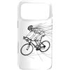 Magliette de Ciclismo per Ragazze Custodia per iPhone 17 Pro Max Ciclismo Ragazza Una Linea Disegno Bicicletta per Ragazze