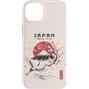 Red Sun Society Custodia per iPhone 14 Plus Giappone Monte Fuji Sakura Gru Kanji Orientale Tramonto