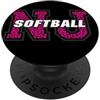Retro New Jersey Softball Varsity Fan Ap New Jersey Softball stile animale rosa vintage NJ State Art PopSockets PopGrip Adesivo