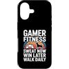 Gaming Workout Gamer Gym Motivation Custodia per iPhone 17 Gamer Fitness Sudore Ora Vinci Più tardi Cammina Allenamento di gioco quotidiano