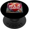 Poodle Puppy Lover PS Il mio cane è il mio Valentine Poodle Street Graffiti PopSockets PopGrip Adesivo