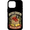 Rustic Cajun Seafood Kitchen Lettering G Custodia per iPhone 16 Pro Max Bayou Country Weekend Bollire Crawfish Feast Graphic Pot Bollito
