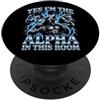 Funny Men's Sayings & Funny Designs For Sì, sono l'alfa in questa stanza - Funny Wolf Meme Ragazzi Uomini PopSockets PopGrip Adesivo