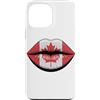 Foglia D'Acero Labbra Stile Canada Custodia per iPhone 13 Pro Max Bandiera Canadese Labbra Canada