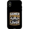 Dog Lover Gym Workout Fan Custodia per iPhone X/XS Gamer Fitness Amante Del Cane Di Livello In Palestra E Parco