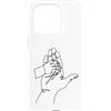 one line art one line drawing line penci Custodia per iPhone 15 Pro Disegno a una linea: mani che raccontano storie