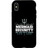 Funny Mermaid Security Dont Mess With My Custodia per iPhone X/XS Mermaid Security Don't Mess With My Mermaid Festa del papà