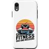 Retro Gamer Fitness Workout Custodia per iPhone XR Gioco Fitness Papà E Missioni Gamer Allenamento