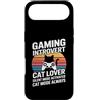 Retro Cat Gamer Introvert Custodia per iPhone Air Gaming Modalità silenziosa introverso attivata modalità gatto sempre