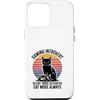 Retro Cat Gamer Introvert Custodia per iPhone 12 Pro Max Gaming Modalità silenziosa introverso attivata modalità gatto sempre