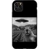 Funny Selfie Capybara Meme Humor Gifts M Custodia per iPhone 11 Pro Max Spaventato Capibara Selfie UFO Astronave Umorismo Divertente Alieno