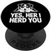 Australian Shepherd Dog Lover Quirky Can Australian Shepherd Yes I Herd You - Divertente umorismo canino PopSockets PopGrip Adesivo