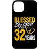Blessed by God for 32 years Christian Bi Custodia per iPhone 13 Benedetto da Dio per 32 anni | 32° compleanno Lord Adoratori