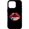 Souvenirs Albanian Lover Gifts Custodia per iPhone 16 Pro Lips Half Puerto Rican Albanian Roots Albania
