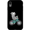 Cycling animal bike sport riding hobby t Custodia per iPhone XR Zebra con Bicicletta