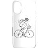 Magliette Grafiche de Ciclismo per Ragaz Custodia per iPhone 17 Ragazza in bicicletta Disegno di una linea Biker