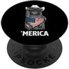 Merica USA Patriotic Cute Funny 4th of J Arcade Gamer Retro Vintage 80s 90s Videogiochi Bandiera Americana PopSockets PopGrip Adesivo