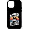 Retro Cat Gamer Introvert Custodia per iPhone 12 mini Gaming Modalità silenziosa introverso attivata modalità gatto sempre