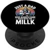 Sasquatch Vintage Retro Humor Dad Figure Divertente papà dicendo solo un papà che è tornato con il latte PopSockets PopGrip Adesivo