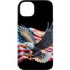 Red White Legacy Co.USA Custodia per iPhone 14 Plus USA Patriotic Eagle - Rosso Bianco Blu Celebrazione Americana