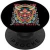 TOKYO WAVES Oni Mask Designs Hannya Oni Mask Devil Yokai - Maschera giapponese con tatuaggio demone PopSockets PopGrip Adesivo