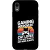 Retro Cat Gamer Introvert Custodia per iPhone XR Gaming Modalità silenziosa introverso attivata modalità gatto sempre