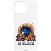Retro edgy feline artwork dark aesthetic Custodia per iPhone 15 Black Panther Flame Rose è un motociclista gotico