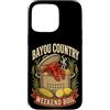 Rustic Cajun Seafood Kitchen Lettering G Custodia per iPhone 15 Pro Max Bayou Country Weekend Bollire Crawfish Feast Graphic Pot Bollito