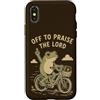 Frogs of Faith Custodia per iPhone X/XS Off To Lode The Lord Frog Bicicletta Christian Humor