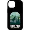 Rocky Mountain Wildlife Gear Estes Park Custodia per iPhone 14 Estes Park Colorado Bull Elk Foresta Montagna Silhouette