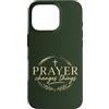 Faith Revival Studio Custodia per iPhone 16 Pro La preghiera cambia le cose Fede cristiana Croce religiosa