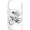 Magliette de Ciclismo per Ragazze Custodia per iPhone 17 Pro Ciclismo Ragazza Una Linea Disegno Bicicletta per Ragazze
