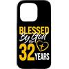 Blessed by God for 32 years Christian Bi Custodia per iPhone 15 Pro Benedetto da Dio per 32 anni | 32° compleanno Lord Adoratori