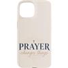 Faith Revival Studio Custodia per iPhone 15 La preghiera cambia le cose Fede cristiana Croce Bibbia della Chiesa