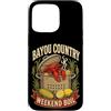 Rustic Cajun Seafood Kitchen Lettering G Custodia per iPhone 15 Pro Max Bayou Country Weekend Bollire Crawfish Feast Graphic Pot Bollito