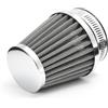 Dock66 Motorcycle Parts Filtro dell'aria a cono universale, 54-58 mm, per motociclette, colore: argento