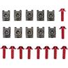 Qiilu 5 x 16mm Sganci Rapidi Carene Moto Motorbike Panel Bolts Chimenea U Tuerca Spire Clips Chimenea U Tuerca Spire Clips Kit Bulloni Corpo Carenatura Moto, 10x M5 Kit Bulloni Corpo Carenatura