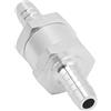 KIMISS Valvola di Non Ritorno Valvola Carburante Unidirezionale 4 Mm Lega di Alluminio Argento Valvola di Ritegno Unidirezionale Lega di Alluminio Universale per Carburante Benzina Olio (8 mm)