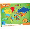 Imagimake: Mapology World- Mappa del Mondo e dei Suoi Paesi- Apprendimento e Giocattoli educativi- Puzzle - per Bambini dai 4 Anni in su