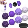 LYNBLY 8 Pezzi Magnetiche Antistress in Silicone, Palle Magnetiche Anti-Stress, Fidget Toys Sensoriali Portatili con Texture Varie, Sfere di Acupressure, Anti-Stress Anxiety Toy per Adulti e Bambin (Viola)