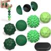 LYNBLY 8 Pezzi Magnetiche Antistress in Silicone, Palle Magnetiche Anti-Stress, Fidget Toys Sensoriali Portatili con Texture Varie, Sfere di Acupressure, Anti-Stress Anxiety Toy per Adulti e Bambin (Verde)