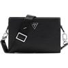 GUESS Milano Borsello Pochette Uomo, Nero, 22x15x4 cm, Poliuretano Ecosostenibile, con Tracolla Regolabile e Removibile