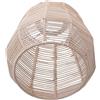 WOONEKY Paralume Stile Rustico Unico in Rattan Intrecciato Marrone Attacco E27 Decorativo e Robusto per Lampada a Sospensione per Cucina e Bar