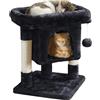 Yaheetech Tiragraffi Albero per Gatti con Posatoio Grande Graffiatoio per Gatti 40,5 x 40,5 x 59 cm Nero